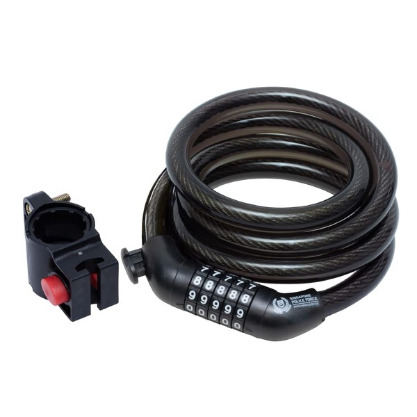 Bicycle Lock, Security Lock for Bikes, Cable Lock, 5 Digit