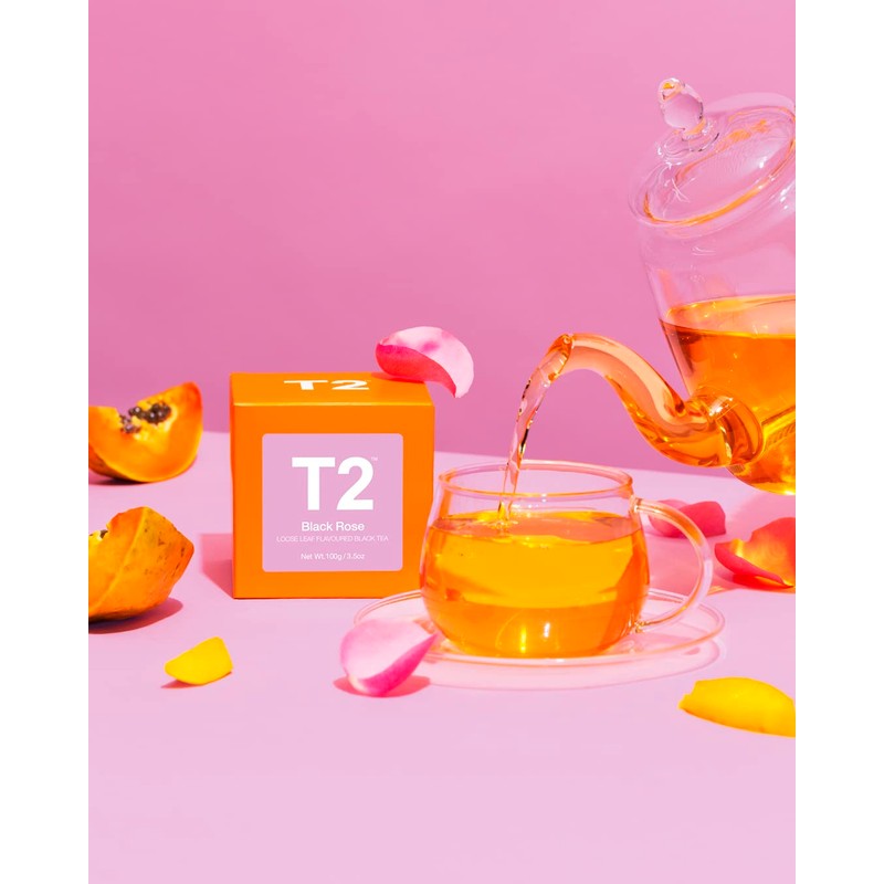 T2 Tea Black Rose, Loose Leaf Black Tea In Gift