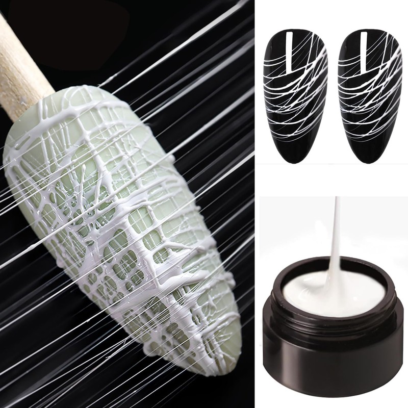 Vonrui White Spider Gel for Nails, White Gel Paint for