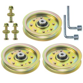 FULAIGE 3 Pack 756-04129B Idler Pulley Replaces Troy Bilt Pulley 753-08171 Idler Pulley Kit, 75604129B,Cub Cadet 756-04129 Idler Pulley, 753-08068 MTD 756-04129D for RZT50 ITX1040 ITX1050 RZT54 Mowers
