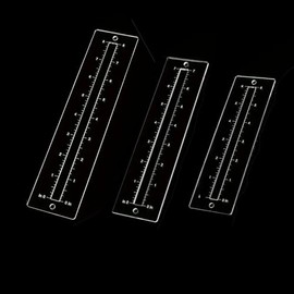 3 Piece Acrylic Zipper Template Set - 6/7/8 Inch Zipper Rulers for Patchwork, Bags and DIY Sewing, Perfect for Precise Crafts and Design