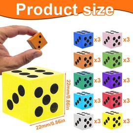 HAMKU Pack of 30 Whisper Cubes, Foam Cubes 2 x 2 x 2 cm, Nursery, Preschool, Foam Cube for Mother's Day, Birthdays and Other Holidays (10 Colours)