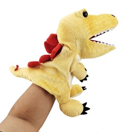 Dinosaur Hand Puppet 11.8 Inch Tyrannosaurus Plush Toy Soft Stuffed Animal Doll for Kids Storytelling Role Play