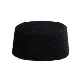 Mens Muslim Prayer Hat Warm Islam Prayer Cap Velvet Turkish Prayer Hat Muslim Skull Cap Islamic Worship Hat Turkish Beanie Cap Ramadan Pray Eid Gift Indian Hat Black Kufi Round Cap 60cm