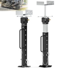 2024 Upgraded RV Slide Out Supports Stabilizer Jacks, [Allow Drill Adjust] 16.7" to 36" Adjustable Camper Support Jacks, Travel Stabilizer Jacks Stand, Supports Up to 5,000 lbs, Aluminum Gear Box
