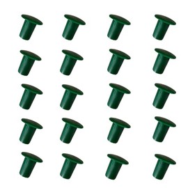 20 Pack Green Garden Cane Rebar Caps Fit for 0.32-0.47" Dia Plant Stakes