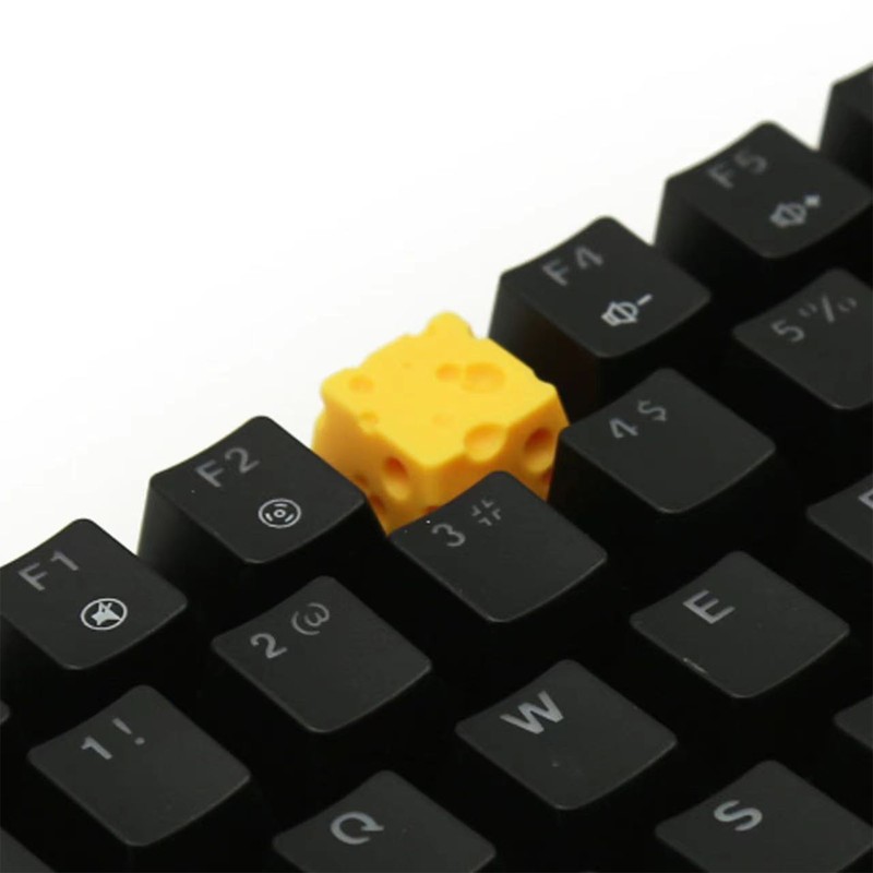 Resin Keycap Lovely Cheese Style Hand Painted Exquisite Details Durable