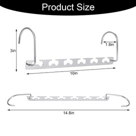 6Pcs Magical Space Saving Hangers, Stainless Steel Coat Hangers, Clothes Hanger Space Savers, Cloth Organiser for Suits Trouser Coats Skirt