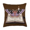 Book Spell Therian Moth Butterfly Fairycore Fairy Grunge Throw Pillow