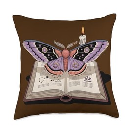 Book Spell Therian Moth Butterfly Fairycore Fairy Grunge Throw Pillow