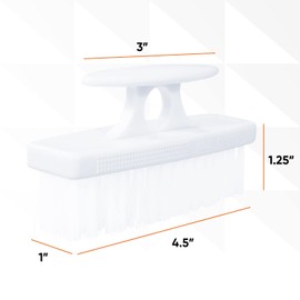 Superio Nail Brush for Cleaning Fingernails, Nail Scrubber Brush, Toe Foot Hands Fingernail Brush Cleaner- Small Scrub Brush- All-Purpose Stiff Cleaning Brush for Home, Kitchen, Work, White