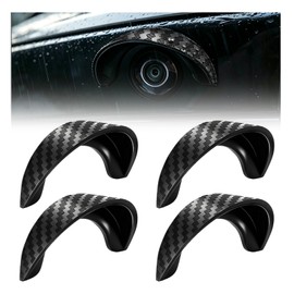 4PCS Curved Carbon Fiber Backup Camera Rain Shield for Commuting