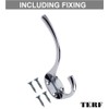 TERF® Polished Chrome Double Wall Mounted & Door Hooks Hat