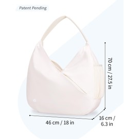 Ceneda Sports Bag for Women Sports Travel Bag with Hidden Yoga Mat Holder and Shoe Compartment Workout Dance Tote Bag with Wet Compartment Overnight Weekend Bag for Travel Yoga, beige