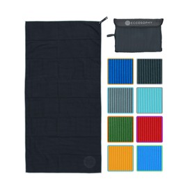 ECCOSOPHY - Toalla de gimnasio de microfibra para entrenamiento, toallas de secado rápido con textura acanalada altamente absorbente para el sudor durante el entrenamiento, yoga, deportes y