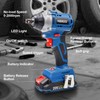 HERZO Impact Wrench Brushless 1/2 inch, Max Torque 260 Ft-lbs,