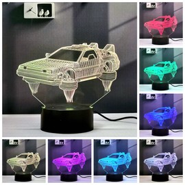 2 in 1, The Dukes of Hazzard, General Lee Car, Floating Vehicle, 3D Illusions LED Lamp, 16 Colours RGB Remote Control, Desk Night Light