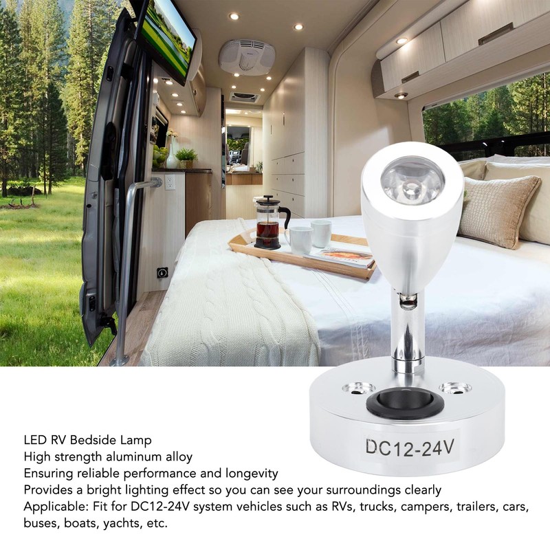 LED RV Bedside Lamp High Brightness 2W DC12 to 24V