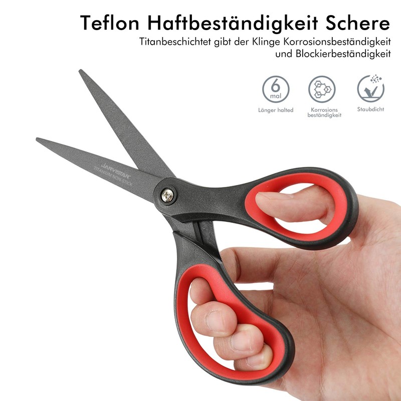 JARVISTAR Titanium Non-Stick Paper Scissors, Ultra Sharp Universal Scissors Set