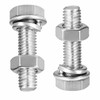 2 Piece Flange Bolt Set M10x35mmxP1.5 Stainless Steel Exhaust Gasket