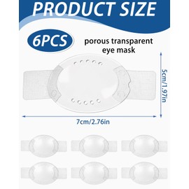 JIPUKE 6Pcs Transparent Eye Patches for Adults After Cataract Surgery, Ventilated Eye Shield After Cataract Surgery Medical Eye Patch for Postoperative Eye Care Protect Eyes from Injury