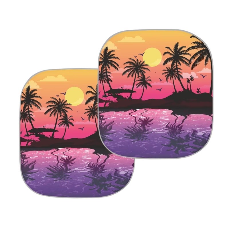 Coldinair Sunset Front Windshield Shade 2Pcs Sunshade for Car Windshield