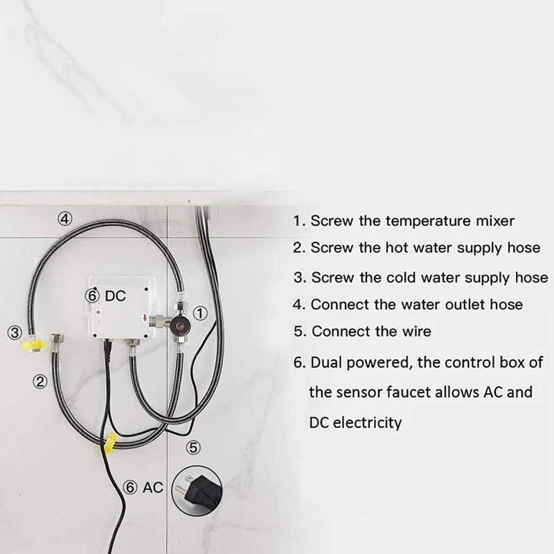 Automatic Sensor Control Box Dual Powered for Touchless Bathroom Faucet