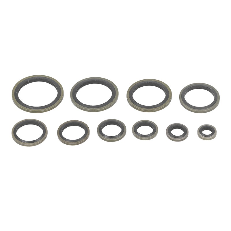 170PCS Set Drain Plug Gasket 10 Sizes Rubber and Metal