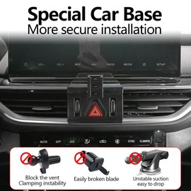 LUNQIN Car Phone Holder Mount for Kia Forte 2019 2020 2021 2022 2023 2024 Sedan Auto Accessories Navigation Bracket Interior Decoration Dash Board Mobile Cell Phone Mount