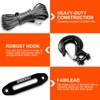 SPARKWHIZ Synthetic Winch Rope Kit, 1/4" x 50ft 10000LBS Winch