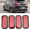 Acouto Car Rectangular Reflector, 4pcs Rectangular Reflector Safety ABS Reflective