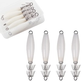 Squid Fishing, Squid Metal, Noctilucent, Floating Sutte, Squid Toy, Power, Spear Squid, For Japanese Squid Squid, Squid with Case Included, Set of 5