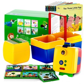 Story Cinema – Kids Storytelling Projector Interactive Read Aloud – Audiovisual Bedtime Story Player Starter Set w/6 Classic Books, 6 Story Packs, Easy-to-Use–Includes Lullaby (1. English Edition)