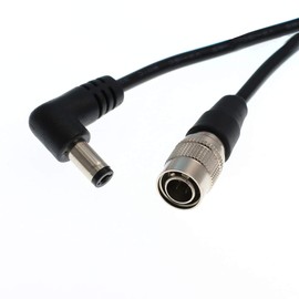 drri 4-Pin Hirose Male to Elbow 2.1 mm DC for Zoom F8/Small Video Monitors