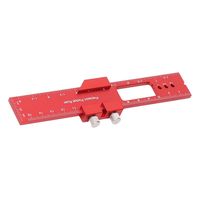 6 Inch Woodworking Ruler Adjustable Sliding Stop Aluminum Alloy Pocket