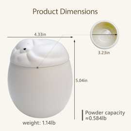530ml Ceramic Pet Cremation Urn for Dogs, Sleeping Dog Lid Memorial Urn, Large Pet Ashes Urn for Dog Cremation, Funeral Keepsake for Home