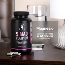 B Life Mezcla de 9 Magnesios Premium con 240 cápsulas