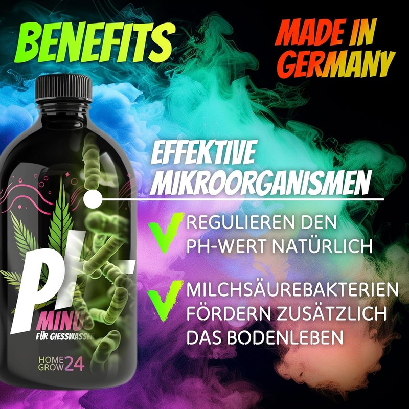 HOMEGROW24 PH Minus 500 ml, Organic pH Reducer for Optimal