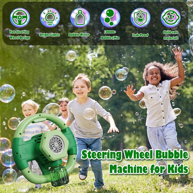 Panacare 345678 Steering Wheel Bubble Machine, Bubble Toy Children 5000+
