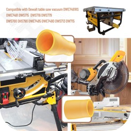 Miter Saw Vacuum Adapter Fits for Connecting 2 1/2" Outlet Connected to 1 7/8" Shop Vac Hose, for 3/5" Miter Saw Outlet to 1 7/8" Dust Collection Hose Dewalt DWE7491RS
