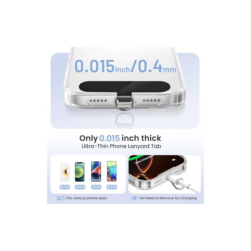 Phone Wrist Strap 3 Pack with Tether Tabs, 360 Rotating