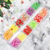 Set of 4 Nail Fruit Slices, Basicon Cute Fruit Polymer