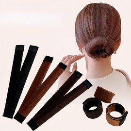 Hair Bun Maker, Donut Ballet Bun Maker, French Twist Hair Fold Wrap Snap for Women Kids Ballerina Hair Bun Tool 3Pcs