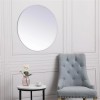 Elegant Decor Gracin 28" Round Contemporary Frameless Clear Mirror