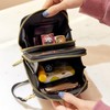 Petit-Germe Smartphone Shoulder Bag Women's Smartphone Bag Smartphone Pouch, 01.black