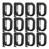 HOUSON Pack of 12 Carabiners, Molle Accessories D-shape Carabiner Plastic