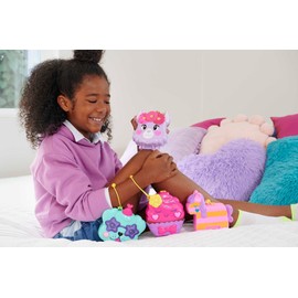 Polly Pocket Polly Pocket-Puppen und -Spielsets, 12 Zubehörteile, Einhornfloß-Schatulle mit Wasserspaß und 2 Teilen mit Farbwechseleffekt, HKV34