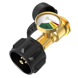 NUPICK Propane Tank Gauge, propane Tank Gauge Level Indicator with QCC1/Type 1 Connector for 5-40lb Propane Tank, Propane Pressure Gauge with Leak Detector Suitable for BBQ Gas Grill, Heater, Fire Pit