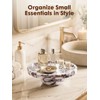 Marble Decorative Tray, 7" Round Marble Tray with Legs, Calacatta