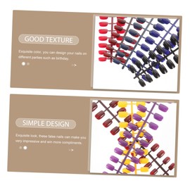 FRCOLOR Set of 12 On Nails Short Fake Nails for Women Durable and Fade Resistant Nail Art